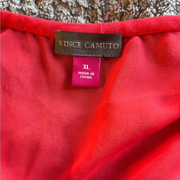 Vince Camuto Vibrant Orange Red Tank Top XL - Picture 4 of 5